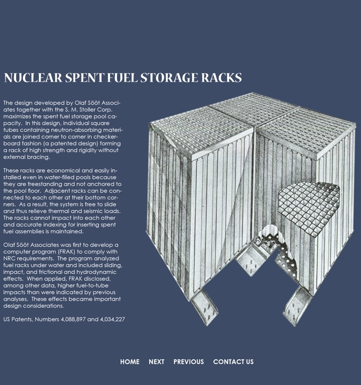 Nuclear Spent Fuel Storage Racks